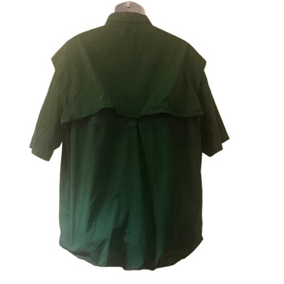 Bass Pro Shops Dark Green‎ Mesh Fishermen Button Down Shirt, XXL - Picture 4 of 6